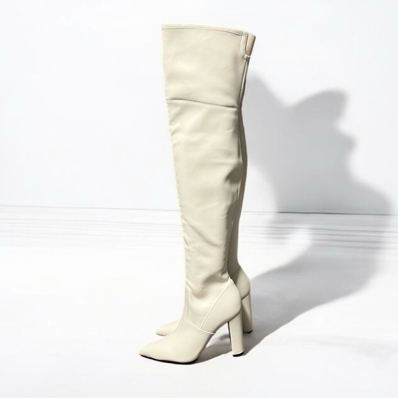 Marc Fisher Shoes - 🌻NEW Marc Fisher Women's Lezli Over the Knee Ivory Boots Women's Size 6